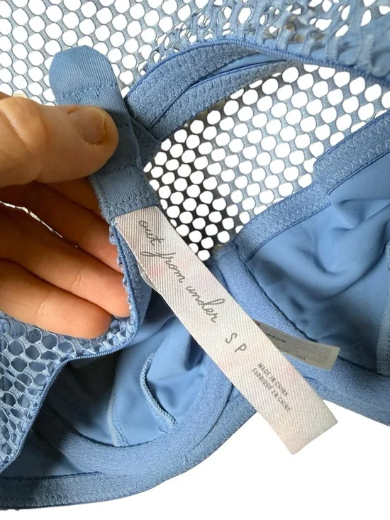 NWT Small Urban Outfitters Light Blue Mesh Cover-Up with Tag - Picture 6 of 8